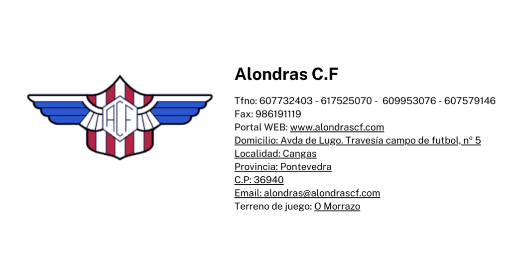 Alondras C.F. datos del Club y Escudo