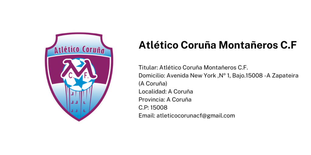 Escudo y Datos del Club de Fútbol Atlético Coruña Montañeros C.F