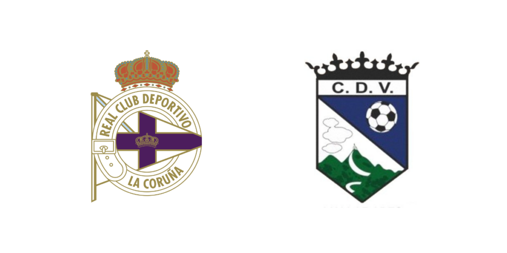 Escudos equipos - Partido RC Deportivo B vs CD Valladares Liga Nacional Juvenil Galicia Jornada 5 Temporada 2023-2024