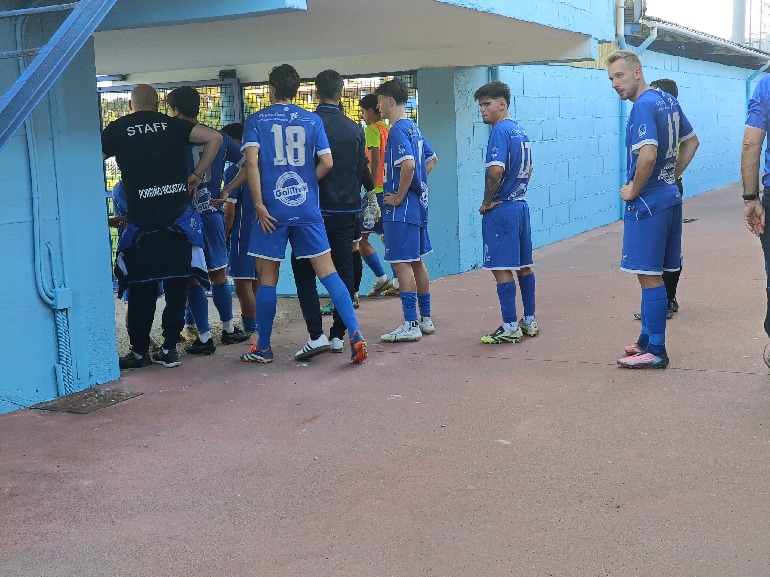 Porriño Industrial FC - Umia CF (2-0) 3 Jugadores durante el Porriño vs Umia