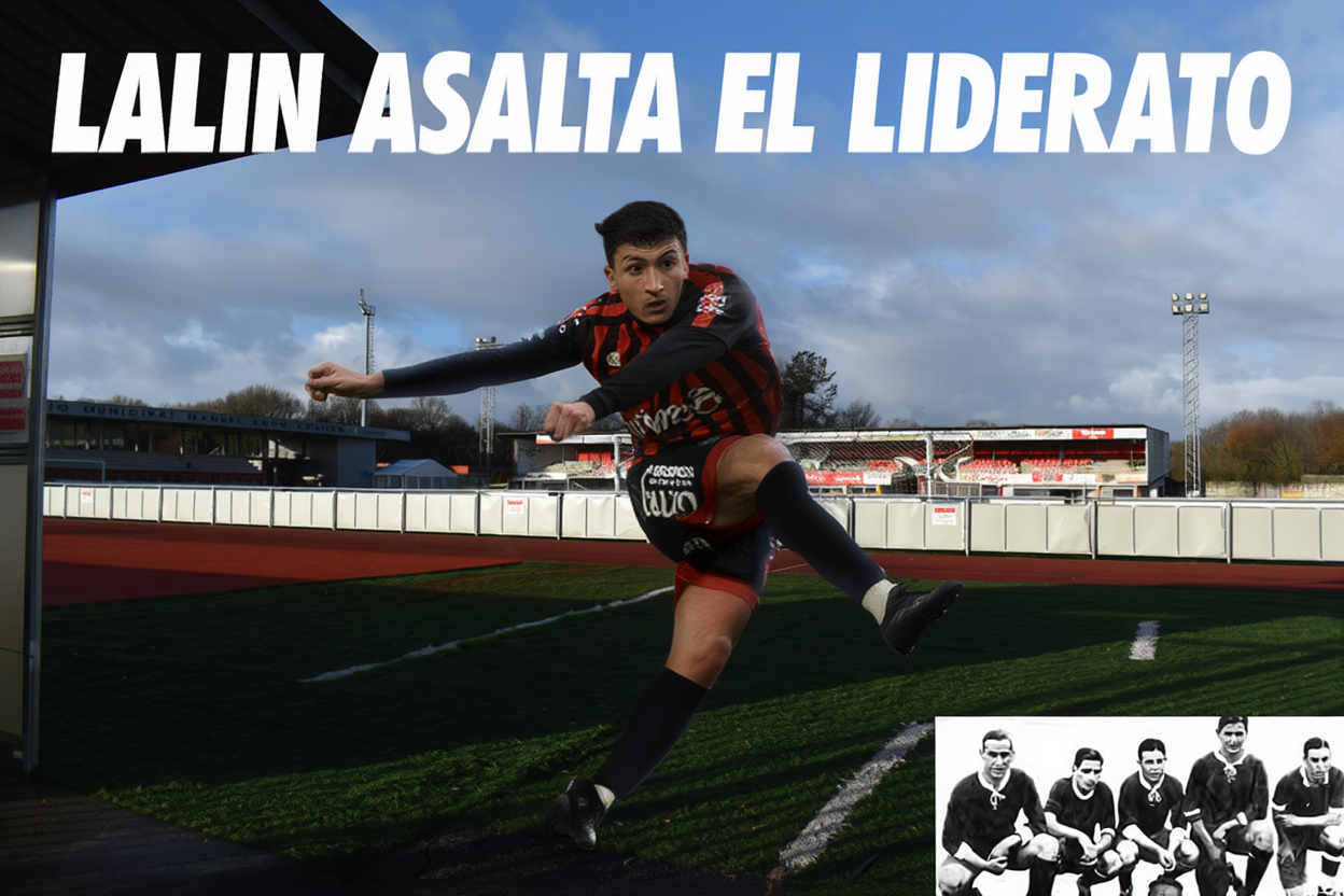 El Cortizo dicta sentencia: El CD Lalín tumba al líder y asalta la cima de la Preferente 1 LALIN LIDER AL GANAR AL NEGREIRA 1-0
