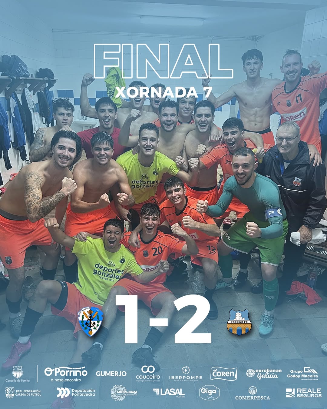 Jornada 8 Preferente G2 1 Vestuario del Porriño Industrial FC en el campo del Portonovo