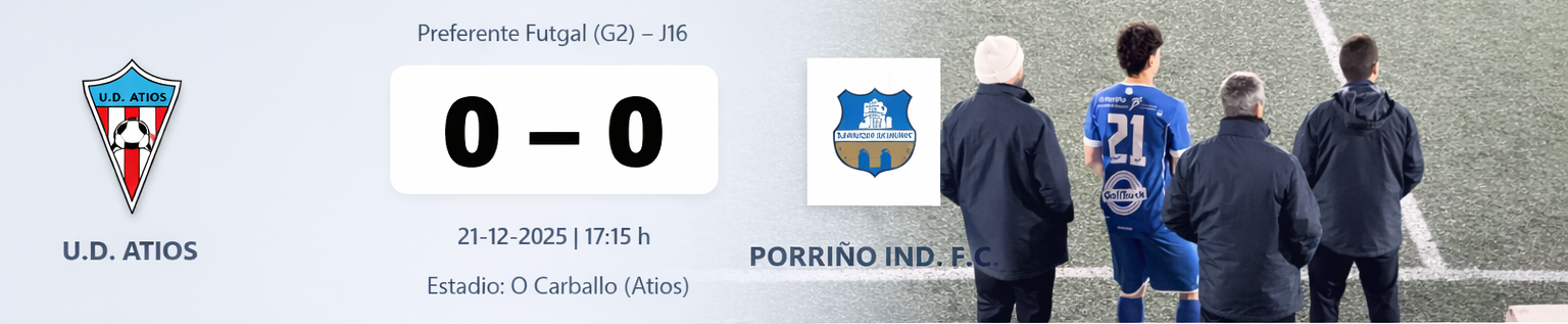 UD ATIOS - Porriño Industrial FC Jornada 16 (0-0)
